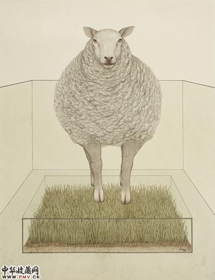 何曦 城市牧羊 纸本水墨 120×93cm 2015