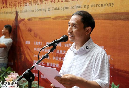 湖南省美协副主席、李光烈绘湖南省画院副院长魏怀亮主持开幕式