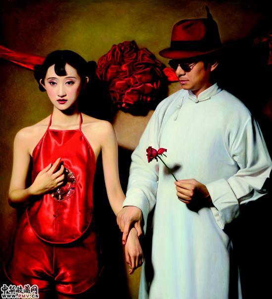 （大民国-红玫瑰）155X170cm 布面油画 年代2013