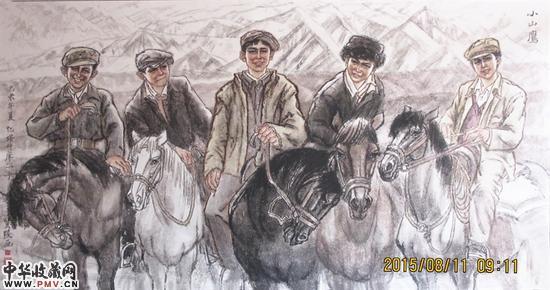 9孙贤陵，小山鹰92cm_  180cm