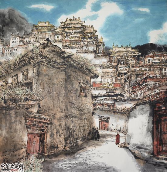 李小可《寺》 2014年 106×101cm