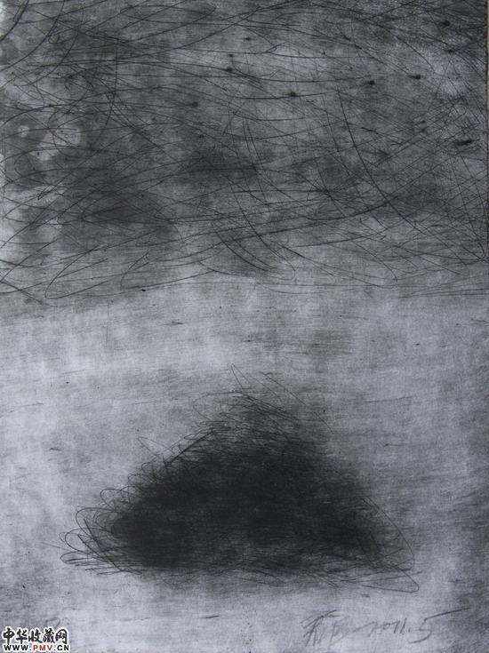 姜君臣   三角系列之一  36 ×27 cm   铜版  2011年