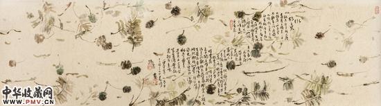 孙良  花花世界  118×38cm  纸本设色   2015年