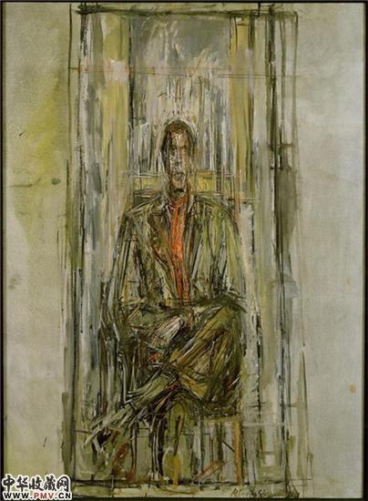 贾科梅蒂，迭戈坐像，1948