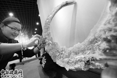120余根万年猛犸象牙牙雕亮相文博会 收藏资讯
