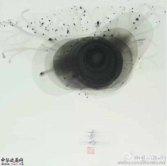 《无尽藏》 100x100cm  水墨  2014年