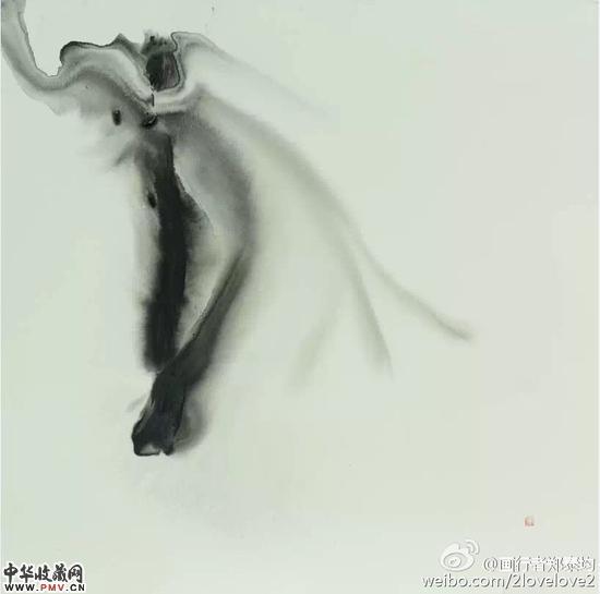 《上求下化》 100x100cm  水墨  2014年