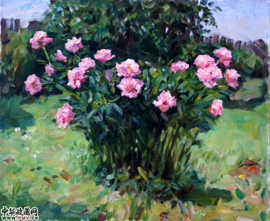 《牡丹花丛》 拉乌连科