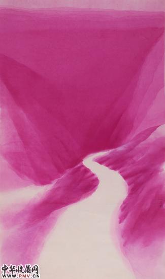 公路（一） Highway(1) 水墨设色纸本 Ink and colour on paper 245x125cm 2006