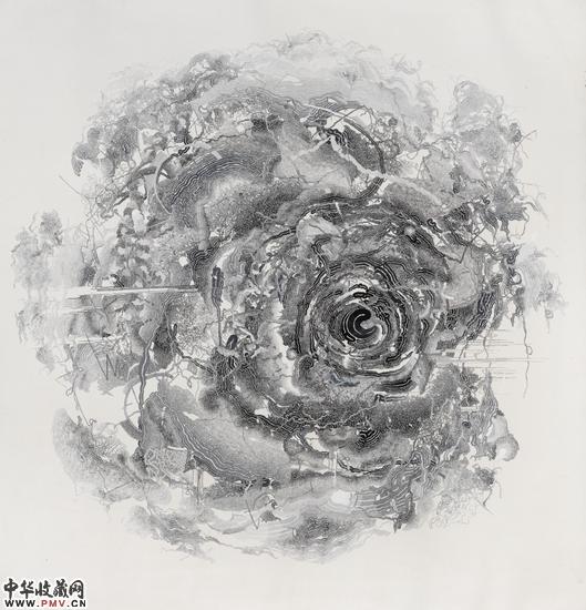 《泰一Ⅲ》 皮紙 丙烯 223×215.5cm 2014