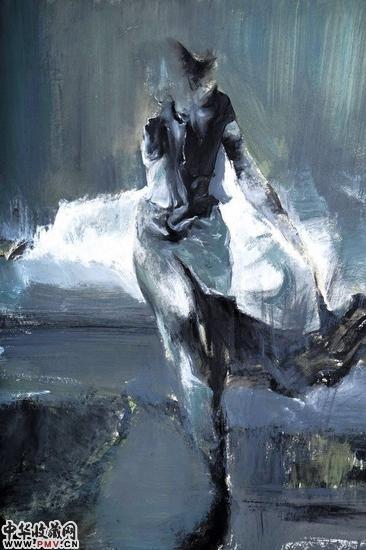 《模糊的光芒之三》，80x100cm，布面丙烯，2014