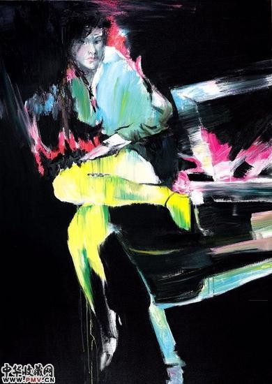 《模糊的光芒之二》，100x140cm，布面丙烯，2014