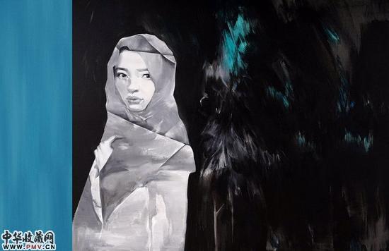 《隐身之焰之一》，140x175cm，布面丙烯，2015