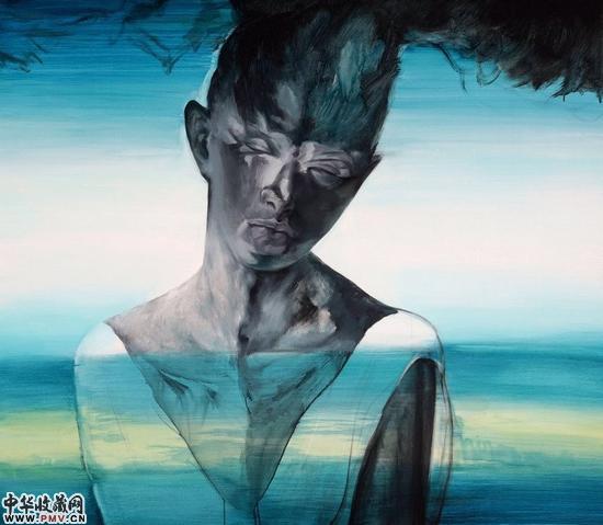 《隐身之焰之十七》，140x160cm，布面丙烯，2015