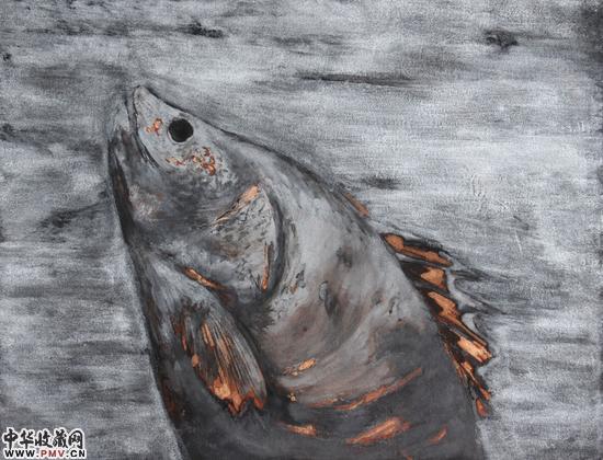 马国彬 鱼2015.70x50cm