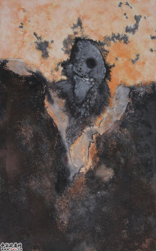 马国彬 鱼2015.70x40cm