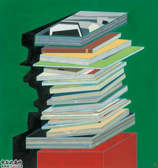 彭剑_置否_75×71cm_纸本设色_2015