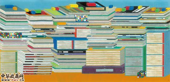 彭剑_山内山_96×198cm_纸本设色_2014