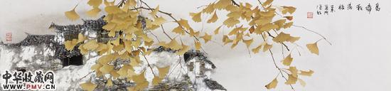 张明 鸟啼秋满径31cmX100cm     2015