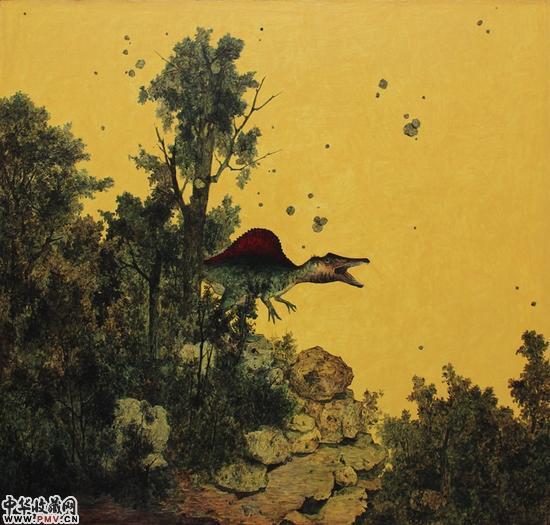 李龙飞 咆哮 100X100cm 布面丙烯 2015