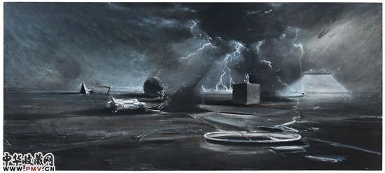 贾蔼力 Jia Aili_无题 Untitled_89x200cm_布面油画 oil on canvas_2015s