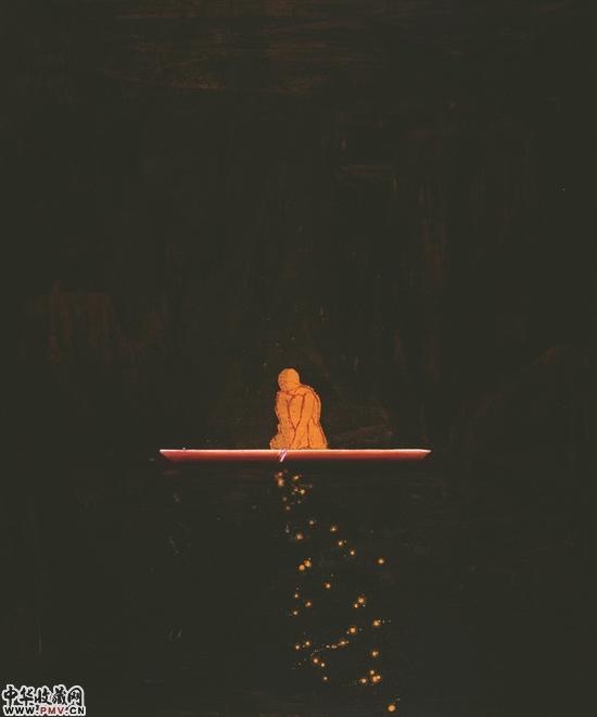 马轲 Ma Ke_刻舟求剑之四Marking No.4_297x243cm_布面油画 oil on canvas_2015