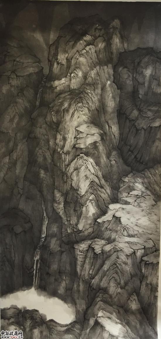 马圣超 “静谧96x190cm 水墨纸本2014”