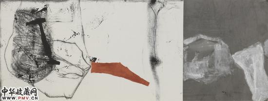 时光passby 55x147cm 2015,水墨综合 Ink and Mixed Media