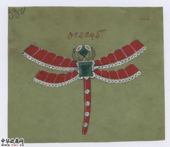 “蜻蜓”胸针设计手绘稿