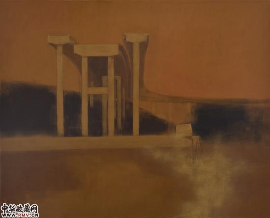 董志栋《断桥》 董志栋 布面油画 120x150cm 2015