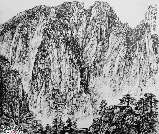 作品名：众峰列阵西海间