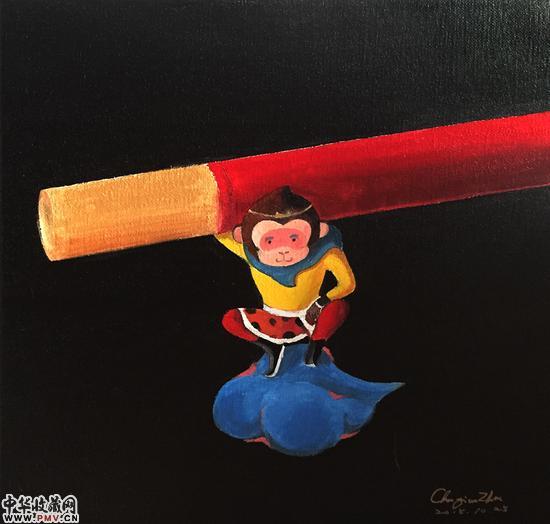 孙悟空NO.5  50x50cm  布面油画  2015