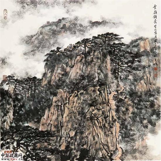 方楚乔  《云岭钟秀》     69cm×69cm     2013年