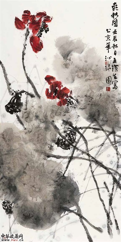 王璜生  《爽秋图》       137cm×69cm    2012年