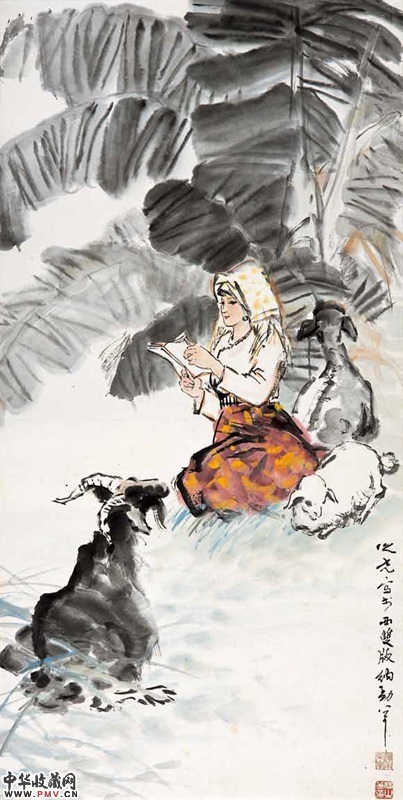 杨之光  《牧羊女》   137cm×69cm