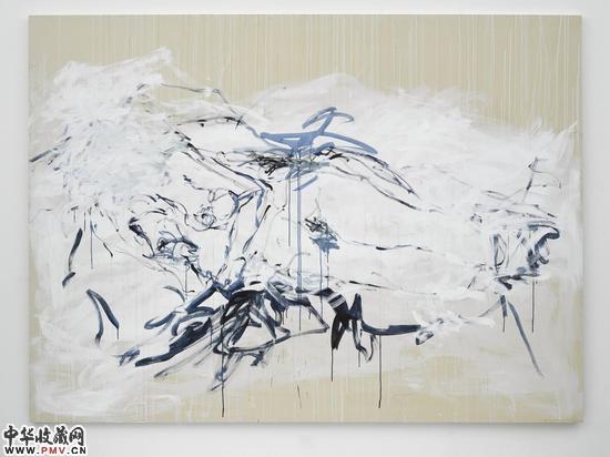 （左图）《All I want is 家翠You》，2015年，西艾香港布面丙烯，地区205.7 x 279.4厘米，首展收藏照片? Ben Westoby