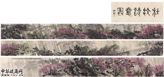 杜牧诗意图  2013年 引首：56.5×142cm  画心：67×1990cm