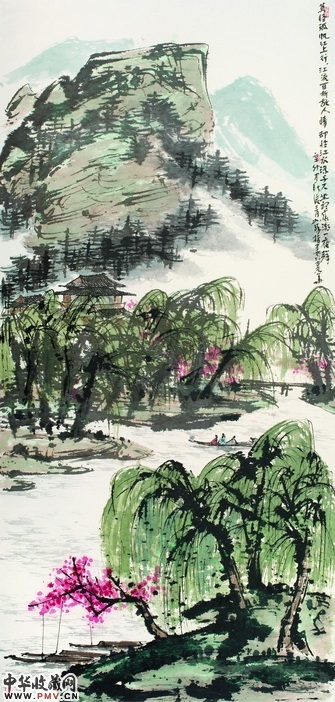 莫怪孤帆江上行 2011年 250×120cm