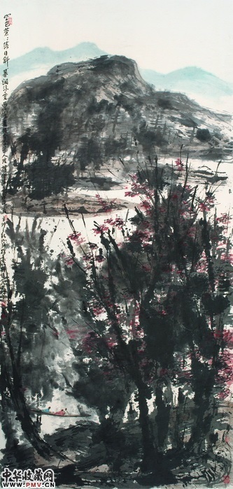 山色苍苍落日斜 2011年 250×120cm