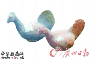 东汉陶鸡。江门