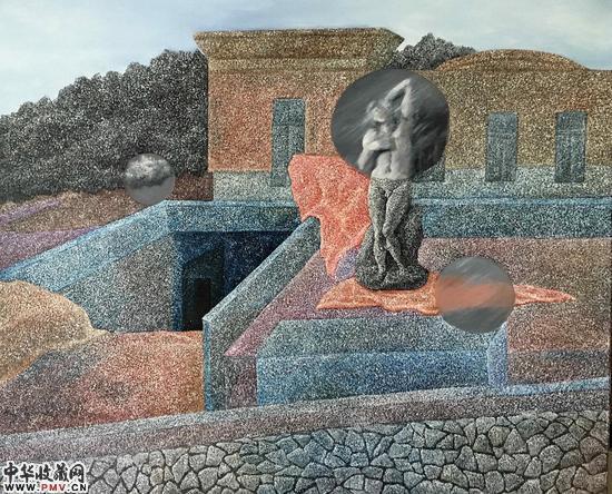 林耿森LIN Gengsen  《天台》Roof  100x120cm  布面油画Oil on Canvas  2013