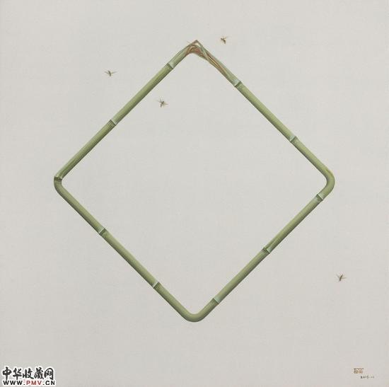 吴笛笛WU Didi   《竹》 Still Life-Bomboo No.5  120x120cm   布面油画 Oil on Canvas  2013