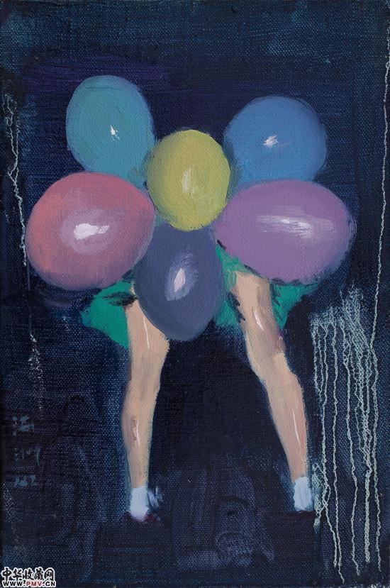 吴海洲WU Haizhou 《坏女孩》之一 Bad Girl-1  30x20cm 布面油画Oil on Canvas  2015