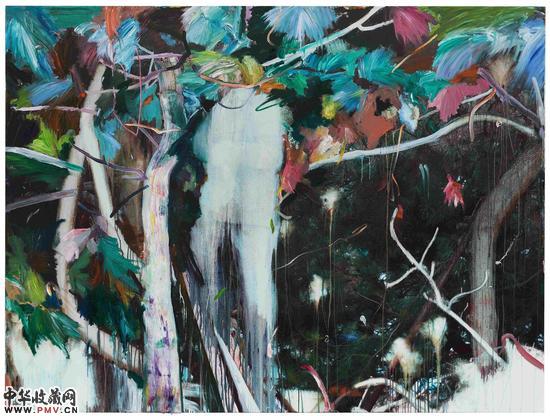 　　许宏翔XU Hongxiang 《流动的风景NO.5》Flowing Scenery No.5  150×200cm  布面水性写真、油彩Water-based Paint on Canvas  2015