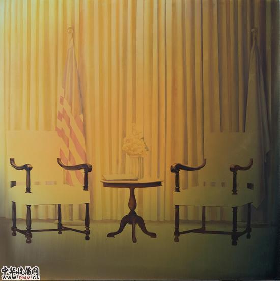周铭ZHOU Ming 《会议室8》Conference Room  180x180cm  布面油画Oil on Canvas  2012