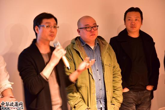 左起 策展人顾耀峰 藝術家于洋，于向溟