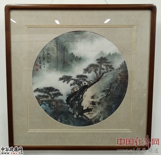 “笔墨传承——方继良、刘西园、陆江迎春书画联展” 展览作品 中国经济网记者李冬阳 摄