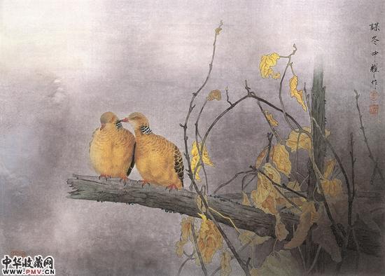 谋冬，周中耀，2009年，纸本设色，65cm×45cm