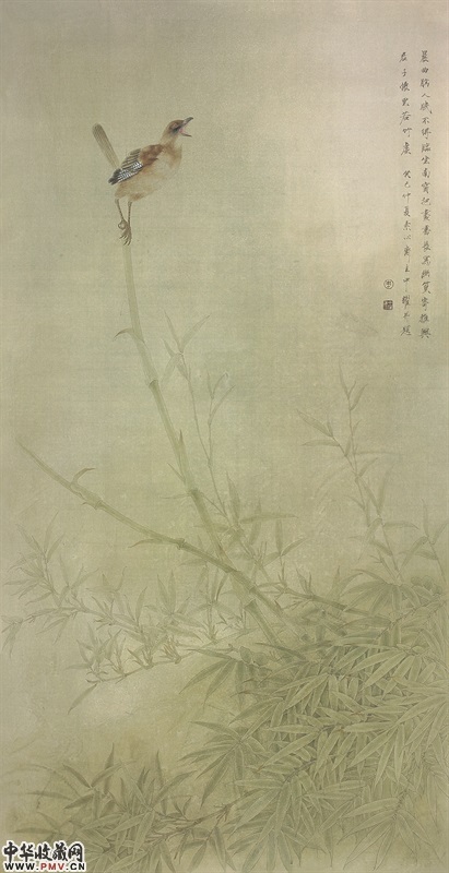 晨曲，周中耀，2013年，纸本设色，120cm×75cm