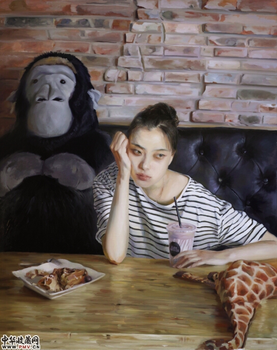 孟韵 迟到 布面油画 100x80cm 2015